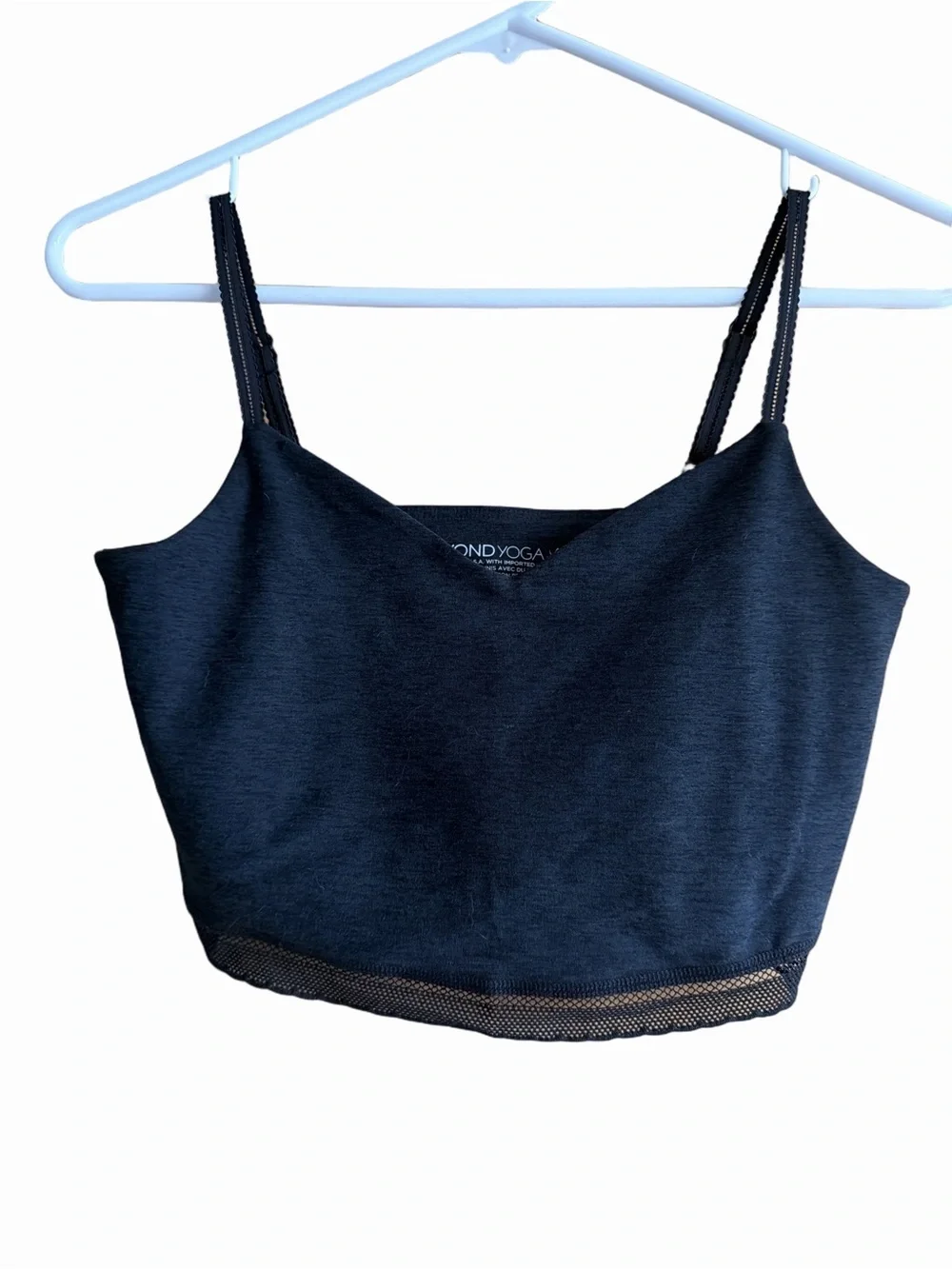 Beyond Yoga Spacedye Allure Lace High Cropped Tank Black Small